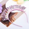WantGor Birthday Crown Birthday Headband, Happy Birthday Headband for Women Birthday Tiara Headpiece Happy Birthday Decorations, Birthday Gifts Party Accessories (Pink, Medium)