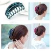 Rosette Hair Premium Chic Styling Hair Claw Clip, Strong Holding Power Hair Clips Clamps Indoor Outdoor Hair Grip Hairpins Hairgrip for Women and Girls Hair Barrettes For Thick Hair (Wine Red)