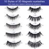 Alcastar Magnetic Eyelashes,Magnetic Lashes with Eyeliner Kit, Reusable Magnet lashes, Waterproof, Long Lasting,Easy to Apply,