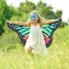 9 Pieces Kids Butterfly Costume Fairy Butterfly Wings Masquerade Masks Halloween Girls Dress Up Pretend Play (Classic Series)