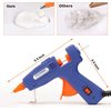Gluerious Mini Hot Glue Gun with 30 Glue Sticks for Crafts School DIY Arts Home Quick Repairs, 20W, Blue