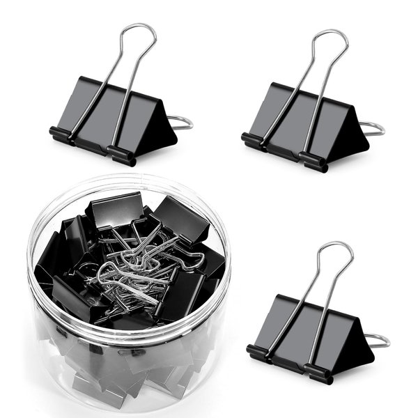 Ufmarine 45 Pcs Medium Binder Clips 1.25 Inch for Office (Standard 32mm)