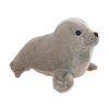 AUCOOMA Seal Stuffed Animal Pillows Plush Toys Hug Sleep Cute for Kids Gifts 13.7"(Grey)