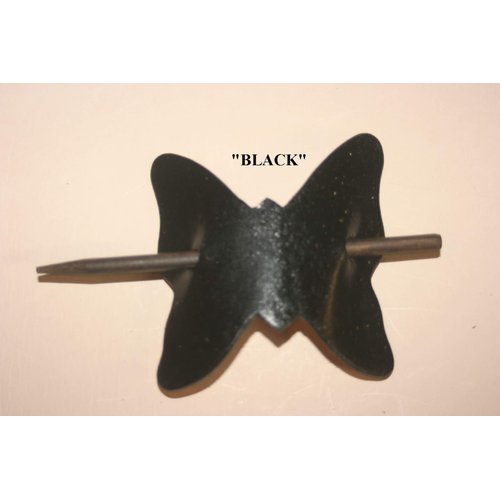 LEATHER PONYTAIL BARRETTE with STICK, LEATHER HAIR BARRETTE, LEATHER PONYTAIL HOLDER, LEATHER HAIR CLIP, LEATHER HAIR ACCESSORIES, LEATHER PONYTAIL CLIPS - BT 1204