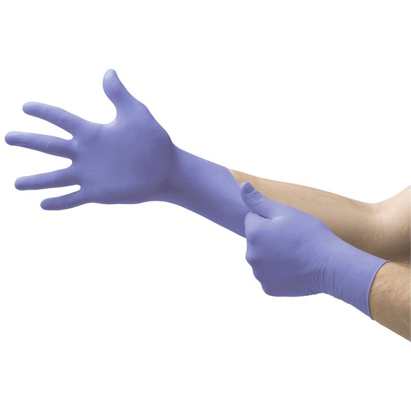 Microflex SU-690 Disposable Nitrile Gloves, Latex-Free, Powder-Free Glove for Cleaning, Mechanics, Automotive, Industrial, or Medical applications, Violet, Size Small, Box of 100 Units