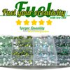 qiipii Resin Rhinestones for Crafting 3mm 4mm 5mm 4 Color Light Green Olive Green Emerald Green AB Flatback Crystal Resin Gems Stones Bulk Crystals Diamonds for Nails Face Makeup Tumblers DIY Crafts