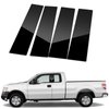 ACLONG Pillar Posts Door Window Trim Glossy Black Stainless Steel Compatible with Ford F-150 Super Cab Crew Lincoln Mark LT 2004-2014, Anti Scratch Stickers Door Pillar Moldings Cover Set -Set of 4