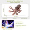 AENIMELY Solid Ocean Animal Figures for Kids, Realistic Giant Octopus and Squid Toy Models, Educational Playset for Learning and Cognitive Development(Brown)