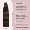 Sunya Tape in Hair Extensions Human Hair 18 inches Silky Straight Remy Human Hair Seamless Skin Weft Hair Extensions Tape in 18 inches #2 Dark Brown 50 Gram 20Pcs/Pack Thick Hair