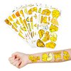 107 PCS Funny Cheese Temporary Tattoos Birthday Party Decorations Supplies Favors Cute Yellow Cheese Dairy Food Sweet Cheesy Decor Stickers For Boys Girls Gift School Prizes Rewards