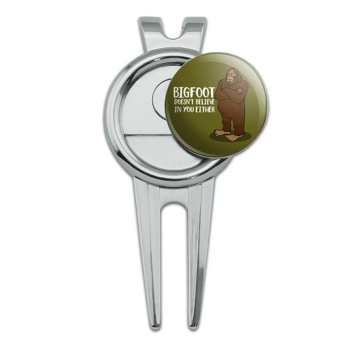 GRAPHICS & MORE Bigfoot Doesn't Believe in You Either Golf Divot Repair Tool and Ball Marker