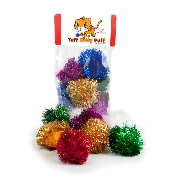 Tuff Kitty Puff Kats' N Us Cat Toy - (1.5 inch) 6 Pak