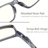 CAXMAN Blue Light Blocking Glasses for Computer Gaming Sleeping Eyeglasses with Detachable Side Shield Clear Grey Frame with Light Amber Lens