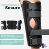 Alpha Medical 22” Long Adjustable Three Panel Orthopedic Knee Immobilizer – Supportive & Adjustable Side Panels – Knee Brace Stabilizer – Knee Immobilization L1830