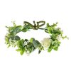 Floral Fall Artificial Baby Breath Flower Halo Wedding Crown Lilac Bridal Headpiece Greenery Crown HC-24 (Eucalyptus Ivory)