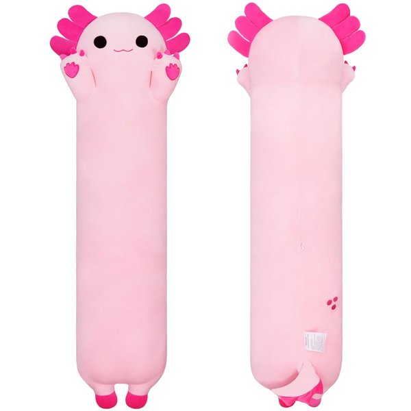 Chubbyjoy Axolotl Plush Toy, Cute Axolotl Stuffed Animal Soft Long Plushie Body Pillow for Girls and Boys Adults Gifts, 27.5", Pink