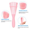 Emoly 2 Pack Detangling Brush for Natural Hair-Detangler for America 3a to 4c Kinky Wavy, Curly, Coily Hair, Detangle Easily with Wet/Dry (Green& Pink)