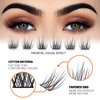 EASITENSION 140 Clusters DIY Eyelash Extension Lash Clusters False Eyelash 3D Effect Individual Natural Lashes Set at Home Eyelash Extension (140 Cross 10mm)