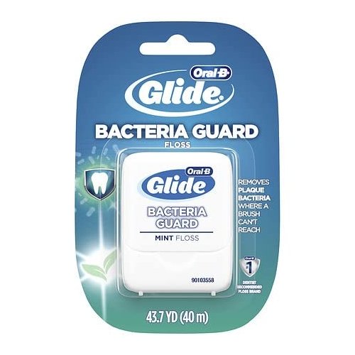 Oral-B Bacteria Guard Dental Floss, Mint, 43.7 yd (Pack of 6)