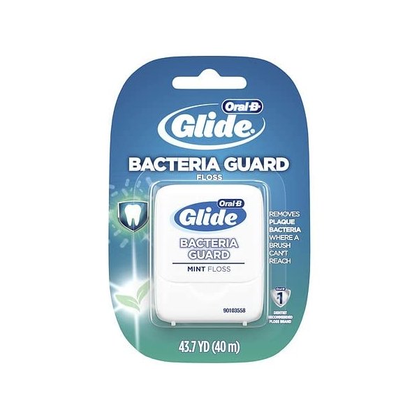 Oral-B Bacteria Guard Dental Floss, Mint, 43.7 yd (Pack of 6)