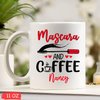 Makeup Lover Coffee Mug, Mascara Eyelash Makeup Travel Cup, Personalized Coffee And Mascara White Cup Gifts For Women Cosmetician Esthetician Makeup Lovers, MUA Beautician Ceramic Mugs 11oz 15oz