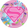 Supergirl 7" Dessert Plates Party Supplies - 8 Count