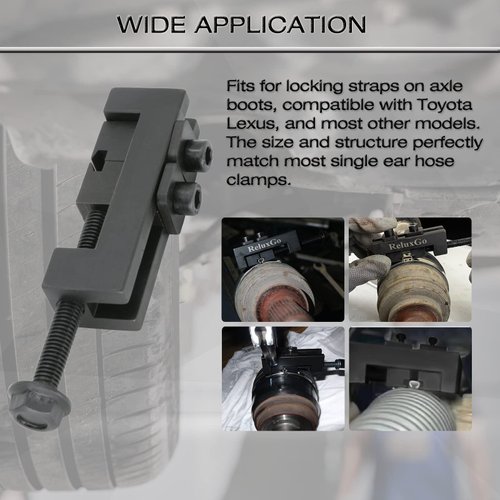 ReluxGo CV Boot Clamp Pliers, Single Ear Hose Drive Shaft CV Axle Boot Clamp Removal and Installation Tool Compatible with Toyota Lexus etc OEM 09521-24010