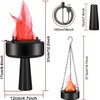 3D Fake Fire USB Rechargeable Fake Campfire, Portable Fake Fire Light Electric Fake Flame Light Fake Flame Lamp, Campfire Electric Campfire Halloween Christmas Party Decorations (3D Triangle Flame)