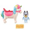 Bluey Multicolor Small Acrylonitrile Butadiene Styrene and Polyvinyl Chloride Articulated Toy Figure Playset with 2.5-3 Inch Unipony Figure