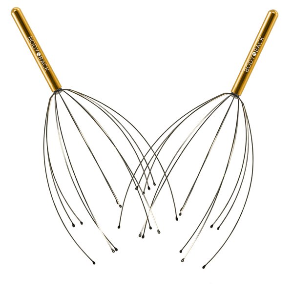 Body Back Scalp Massager, Head Scratcher, Manual Head Massager for Stress Relief, Relaxing Scalp Scratcher, Tingler for Gentle Hair Stimulation (2 Pack, Color Varies)