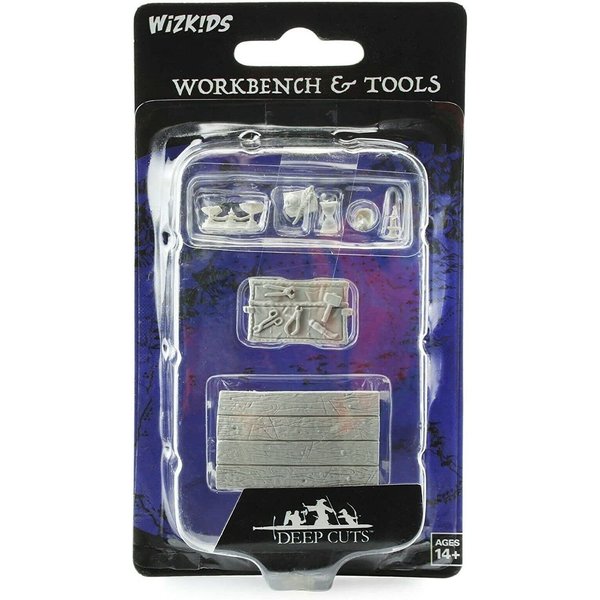 WizKids Deep Cuts Unpainted Miniatures Terrain: Wave 5: Workbench & Tools