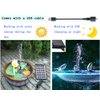 Lewisia Solar Bird Bath Fountain Pump USB Charging + Solar Powered Water Pump for Birdbath Small Pond Garden Decoration
