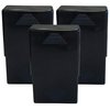 Crush-Proof Plastic 2 Piece Cigarette Case for King & 100s (3, Black)