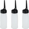 PACKOVE Hair Coloring Bottle 3pcs Hair Dye Squeeze Bottle Clear Hair Dye Bottle Hair Salon Bottles Dye Applicator Bottle Hair Oil Dispenser (Size S) Refillable Shampoo Bottle