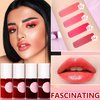 4 Colors Lip Tint Stain Set,Mini Velvet Lip Tint Watery Lip Stain Long Lasting Waterproof Moisturizing Lip & Cheek Tint,Hydrating,Natural Glossy Liquid Lipstick Lip Gloss Kits for Women