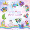 Gem Painting Kit for Kids, 24 Pieces DIY Painting Stickers, 4 Suncatchers and DIY Painting Tools to Create Your Own Diamond Stickers Cute Art Crafts for Girls Boys