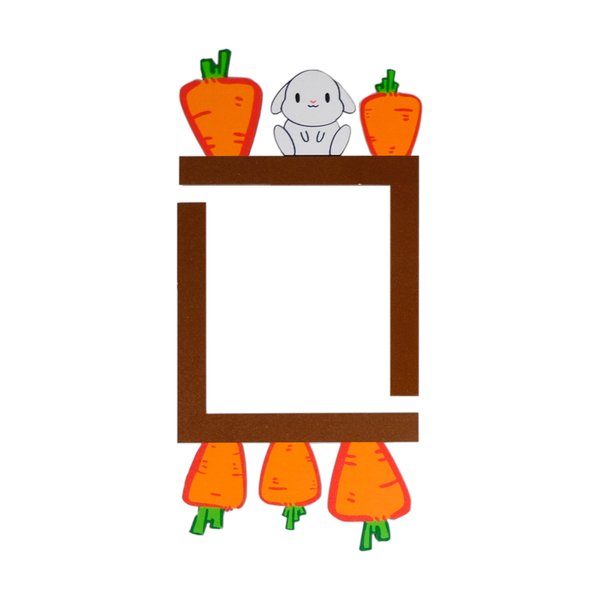 2-Pcs Bunny & Carrot Wooden Switch Plate Covers - Creative Hand-Carved Wall Decor for Living Room, Kids' Bedroom, Bathroom (Easy Installation, Eco-Friendly Design)