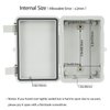 LMioEtool Junction Box, ABS Plastic, IP65 Waterproof Dustproof Universal Electrical Enclosure, Hinged Shell Outdoor and Indoor Usage Project Box, 5.9"x 3.9"x 2.8"(150x100x70mm), Grey