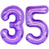 Purple 35 Number Balloons, 40 Inch Giant Number 35 Balloons Foil Mylar Helium Purple Number Balloons for 35th Birthday Party Supplies Anniversary Event Celebration Decorations