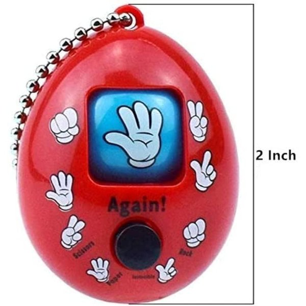 DobryDom 4Packs Rock Paper Scissors Random Toy, Mini Toy with Key Ring Chain Creativity Eggs Game Accessories Props for Babies Kids Children Teens Adults Party Fun Entertainment