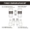 WYNNsky Air Coupler and Plug Kit, 1/4 Inch NPT Air Fittings Industrial Type, 7 Piece Air Compressor Accessories Kit