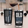 WECACYD Stainless Steel Dad Tumbler, 20oz Old Lives Matter, Leak Proof Insulated Travel Mug, Best Dad Ever Gift for Father's Day, Birthday, Christmas