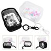Toyvian 2pcs Small Doll Storage Bags Action Figures Display Clear Bag with Keychain, Zipper Organizer Hanging Collectibles Box for Mini Dolls Figures, 3.73x2.44inches