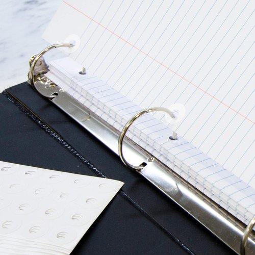 BAZIC Reinforcement Label Round 1/4", Hole Reinforcements Stickers, White Color Self Adhesive Labels for Paper Sheet Binder (544/Pack), 24-Packs