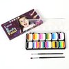 Vtrem Face Paint Kit for Adults: 35 Color Oil Palette + 3 PCS Brushes Set Washable Face Painting Pallet Kit for Cosplay Clown Makeup for Masquerade