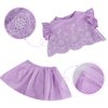 WOOROY Reborn Baby Doll Clothes for 18-20 Inch Purple Reborn Doll Girl Dress Reborn Baby Dolls Outfits Reborn Baby Clothing Baby Sets