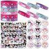 Kawaii Birthday Party Decorations, Kawaii Birthday Party Supplies Include 12 Bracelets, 12 Button Pins, 50 Stickers, Kawaii Party Favors