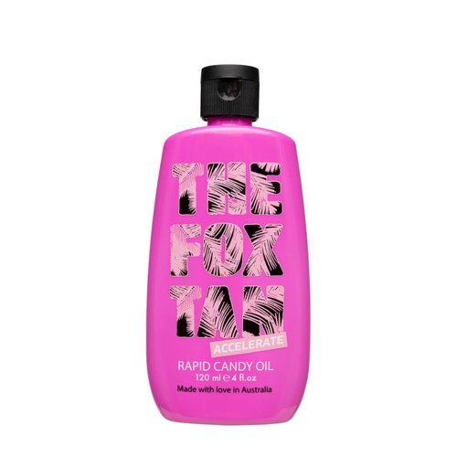 The Fox Tan Rapid Candy Oil, Accelerator Tanning Oil For Deeper & Darker Long-Lasting Tans, Creates Flawless Tan Skin, Vegan & Cruelty Free, 120mL