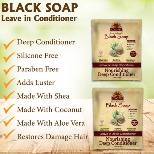 OKAY AFRICAN BLACK SOAP LEAVE IN CONDITIONER 1.25oz / 37ml