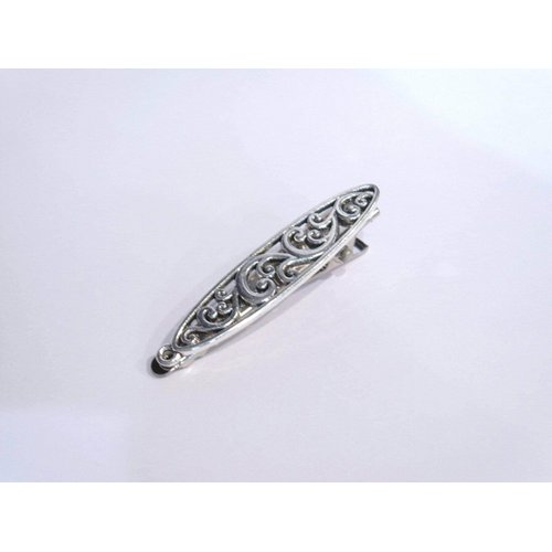 Generic Shiny silver tone metal vine alligator hair claw clip fine hair